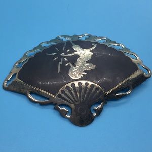 Vintage Oriental Fan Pin